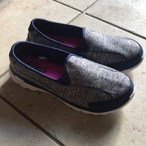 Navy Danskin Now memory foam slip ons